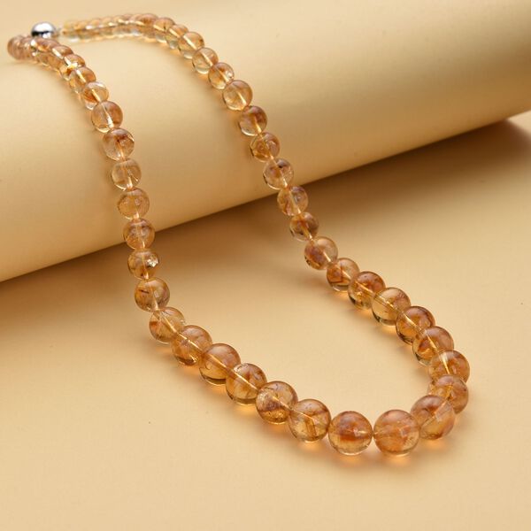 8-12mm Citrin 50cm Halskette - 319 ct. image number 2