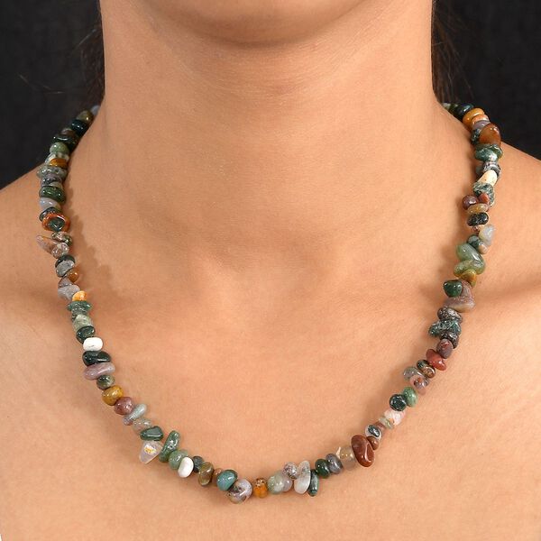 AA Indischer Achat Kette 70 cm, ca. 270,00 ct. image number 3