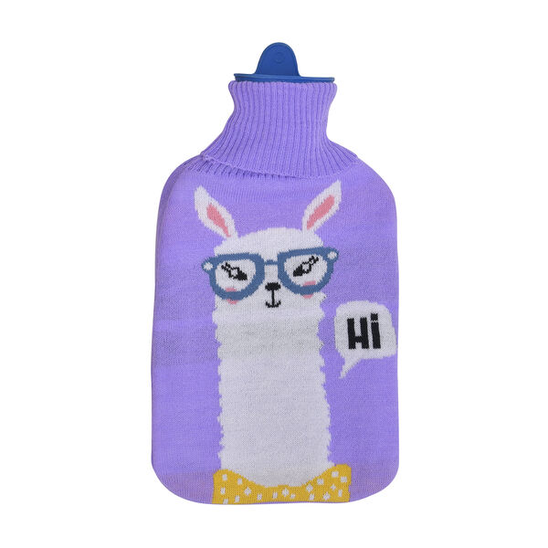 2er-Set W&auml;rmflasche mit Strickbezug, 2000ml und 1 Paar rutschfeste Haussocken mit Sherpa Futter, Einheitsgr&ouml;&szlig;e 18x32 cm&nbsp; image number 4