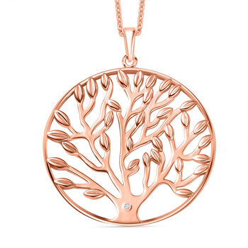 EverTrue Anh&auml;nger mit Diamantakzent und 50cm Kette in Ros&eacute;goldton