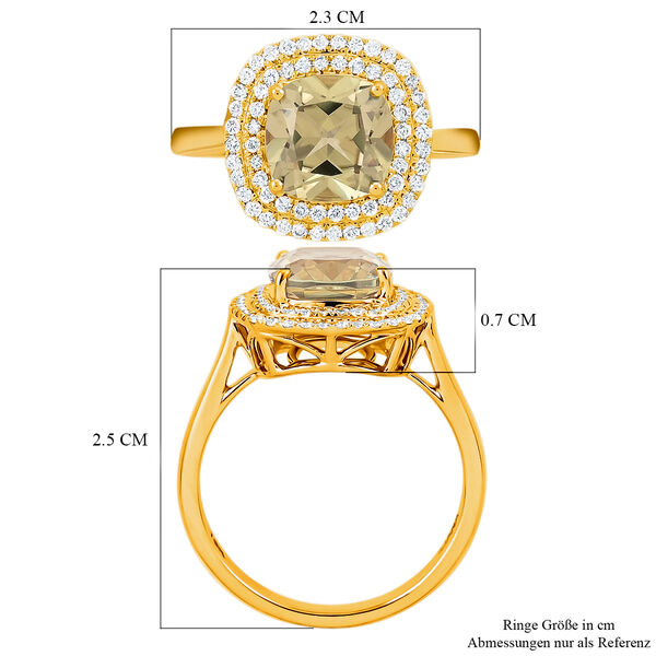 ILIANA AAA Turkizit und Diamant-Ring, SI G-H, 750 Gelbgold  ca. 2,81 ct image number 6