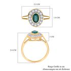 AAA Kagem Sambischer Smaragd, Weißer Zirkon Ringe 925 Silber Gelbgold Vermeil (Größe 18.00) ca. 1.37 ct image number 4