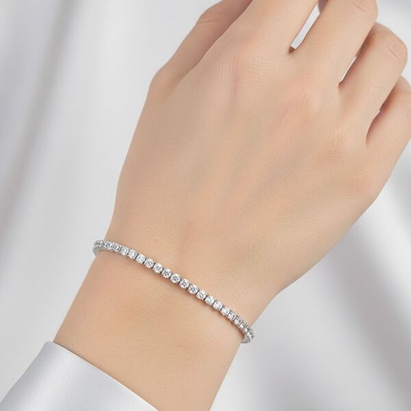 D'Joy Moissanit Armband ca. 19 cm 925 Silber rhodiniert ca. 2,49 ct. image number 2