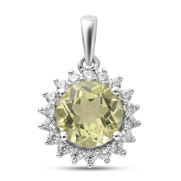 2er-Set Ouro Verde-Quarz-Ring und Anhänger, 925 Silber platiniert ca. 4,00 ct image number 7