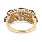 AAA Tansanit, Moissanit Ring, 375 Gold (Größe 21.00) ca. 3.25 ct image number 5