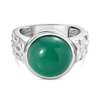Verde Onyx Ring Edelstahl (Gr&ouml;&szlig;e 17.00) ca. 7,46 ct