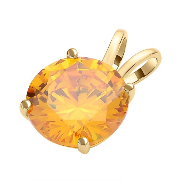 Gelber Zirkonia-Anh&auml;nger - 5 ct. image number 4