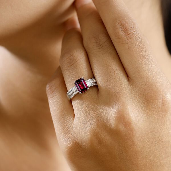 RHAPSODY AAAA Rubellit und VS Diamant Ring in 950 Platin - 1,78 ct. image number 3