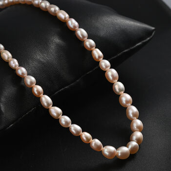 AA Rosa S&uuml;&szlig;wasser Perle Halskette, 45 cm