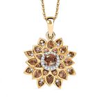 D'Joy AA Andalusit Schmuckset ca. 50 cm 925 Silber 750 Gelbgold Vermeil ca. 1,20 ct.