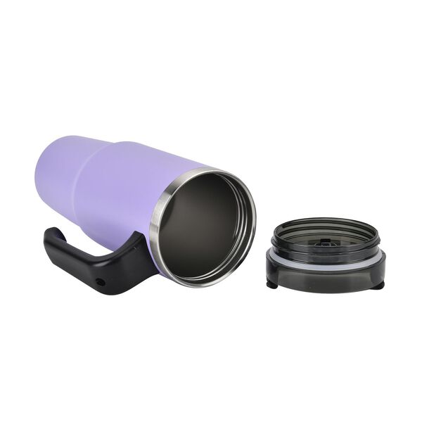 887 ml Edelstahlbecher mit Strohhalm in Violett image number 9