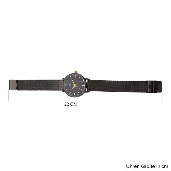 STRADA - 316L Edelstahl Schwarz Uhren 21.5 cm image number 7