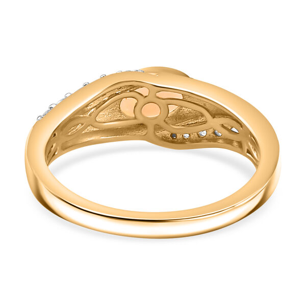 Natürlicher, äthiopischer Welo Opal und Zirkon-Ring - 0,56 ct. image number 7