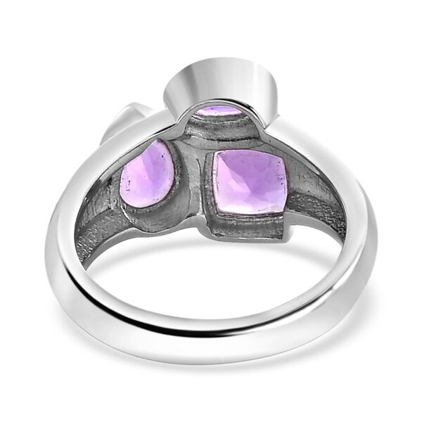 Afrikanischer Amethyst Ring Edelstahl (Größe 17.00) ca. 2,06 ct image number 6