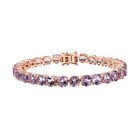 Rose De France Amethyst Armband ca. 20 cm 925 Silber 750 Roségold Vermeil ca. 25,41 ct.
