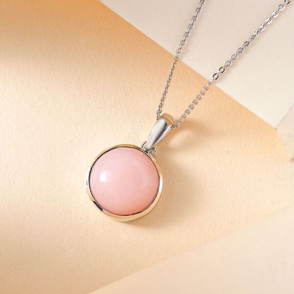 Nat&uuml;rlicher, peruanischer Rosa-Opal-Anh&auml;nger mit Kette - 5,70 ct. image number 3