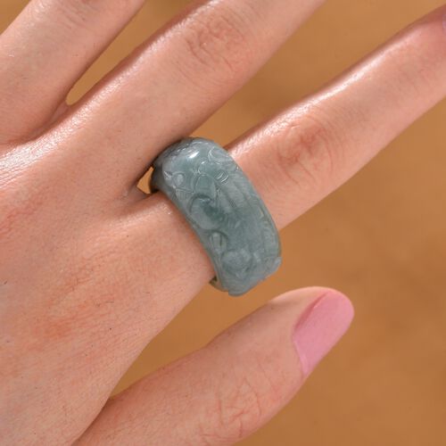 EXTREM SELTEN - Natürlicher Olmek Jadeit Ring 17 cm ca. 55.00 ct (Größe 18.00) image number 1