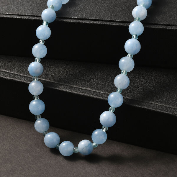EverTrue Milchige Aquamarin und blaue Apatit 50cm Halskette - 170 ct. image number 1