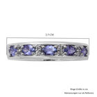 AA Tansanit und Zirkon Half Eternity Band Ring 925 Silber Platin-Überzug image number 4