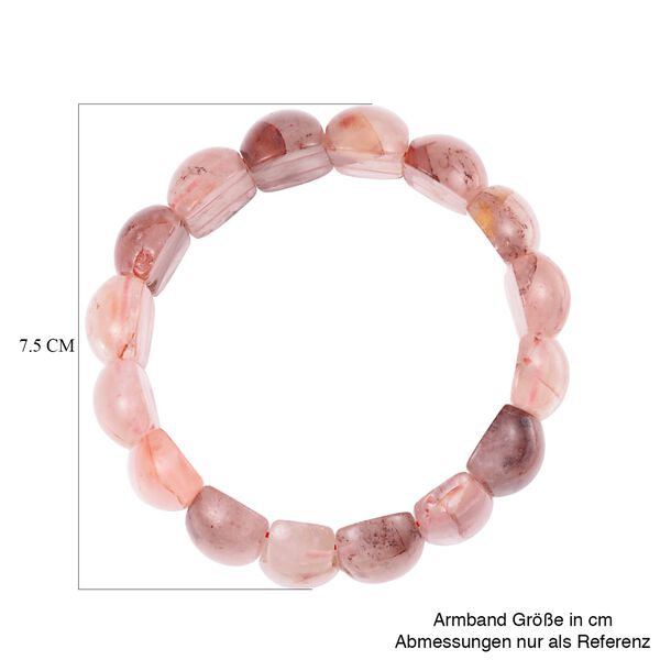 Rosa Quarz Armband, 18 cm, ca. 393.50 ct image number 3