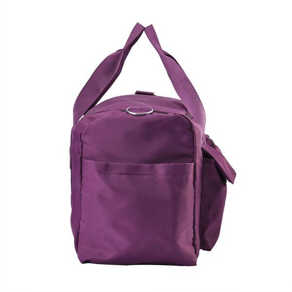 Reisetasche mit vielen F&auml;chern aus wasserfestem Nylon, Burgund image number 5