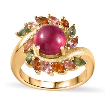 AA afrikanischer Rubin  und Multi-Turmalin-Ring - 4,63 ct.