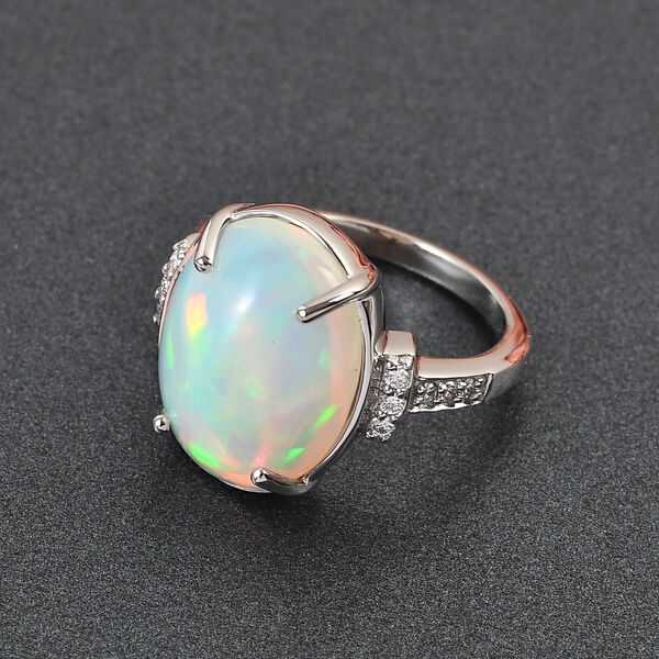 RHAPSODY AAAA &auml;thiopischer Opal und Diamant-Ring in 950 Platin image number 2