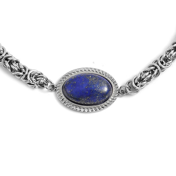 2er - Set Lapislazuli-Ohrringe und Armband, 12 cm, Edelstahl ca. 15,00 ct image number 3