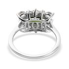 natürlicher Chromdiopsid und Zirkon Ring 925 Silber platiniert  ca. 2,34 ct image number 4