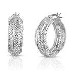 Blattmuster Creolen, 925 Silber, ca. 3,50g