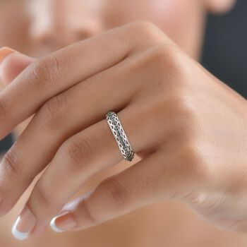 D'Joy gr&uuml;ner Diamant Ring, 925 Silber rhodiniert - 0,15 ct.