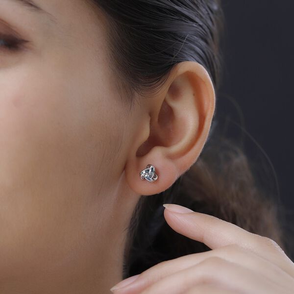 Blaue Diamant-Ohrringe - 0,15 ct. image number 3