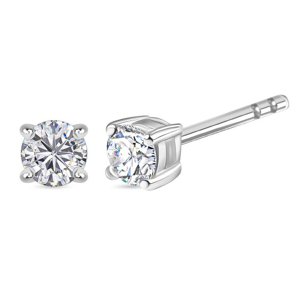 LUXURIANT DIAMOND - Lab Grown Diamant SI-GH Ohrringe 925 Silber rhodiniert ca. 0.25 ct