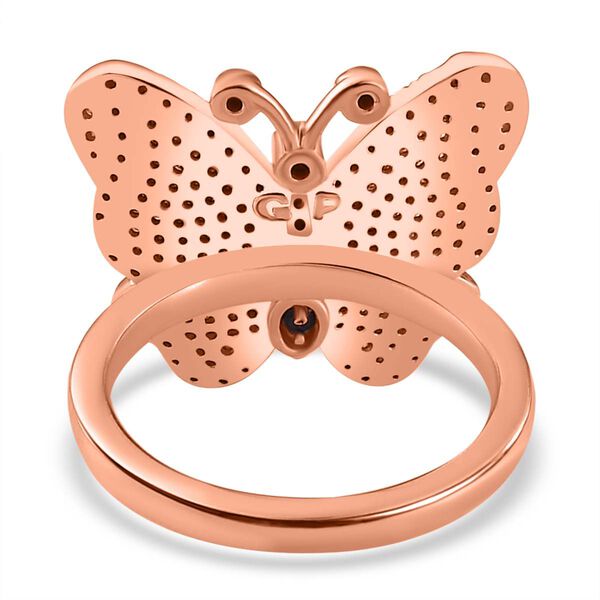 GP Kollektion Wei&szlig;er Diamant Ring 925 Silber Ros&eacute;gold Vermeil (Gr&ouml;&szlig;e 20.00) ca. 0.75 ct image number 6