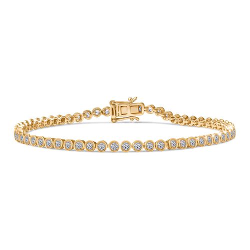 LUXURIANT DIAMOND - Lab Grown Diamant SI-GH SGL zertifiziert Armband ca. 19 cm 925 Silber 750 Gelbgold Vermeil ca. 2.00 ct image number 0