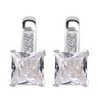 LUSTRO STELLA - Weißer Zirkonia Ohrringe 925 Silber