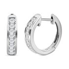 Weißer Topas Ohrringe, 925 Silber platiniert ca. 1.57 ct