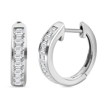 Wei&szlig;er Topas Ohrringe, 925 Silber platiniert ca. 1.57 ct