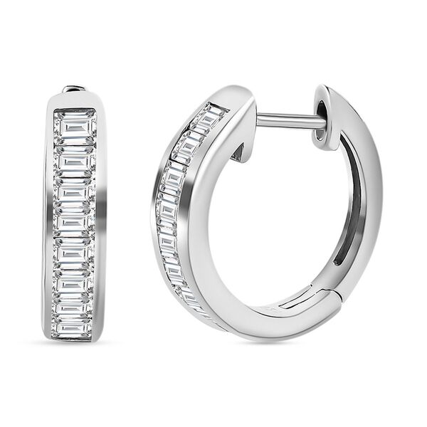 Wei&szlig;e Topas-Creolen - 1,57 ct.