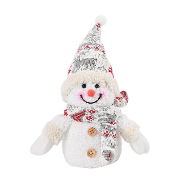 Schneemann mit LED lichter, 25 cm, 3AAA (nicht inkl.), Weiß image number 3