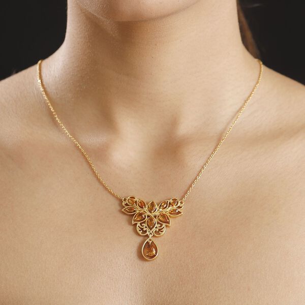 Serra Gaucha Citrin Halskette, 45 cm - 2,88 ct. image number 3