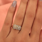 Diamant-Ring, 925 Silber Gelbgold Vermeil  ca. 0,33 ct image number 2