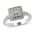 RHAPSODY Diamant zertifiziert VS E-F Cluster Ring 950 Platin image number 0