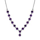 Afrikanischer Amethyst Halskette ca. 45 cm Edelstahl ca. 6,58 ct.