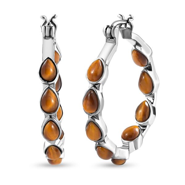 Tigerauge Ohrringe  ca. 9,72 ct