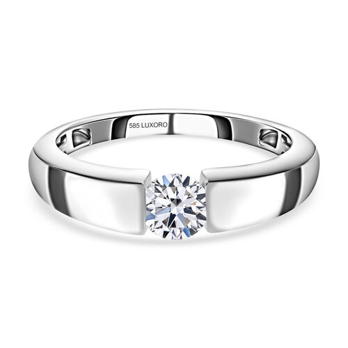 LUXORO IGI zertifizierter SI Labor Diamant Ring in 585 Weißgold - 0,50 ct. image number 0