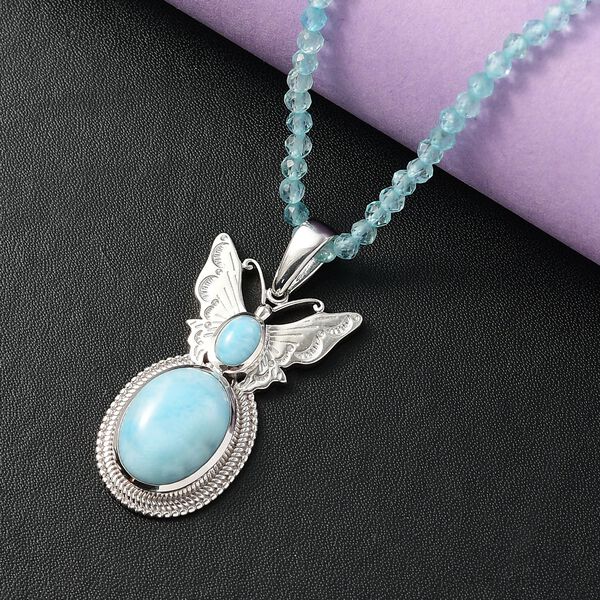 AAA Larimar Anhänger mit 50cm Kette - 52,50 ct. image number 1