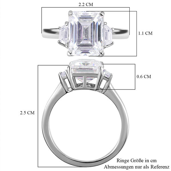 88 Facetten Moissanit-Ring, ca. 3,90 ct image number 7