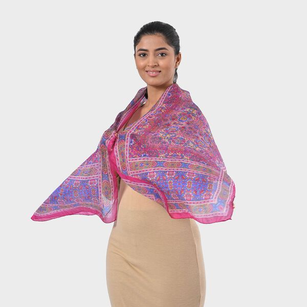 Geldbörsen-Set mit Einhornmuster und bedruckter Schal aus 100% Seide image number 9