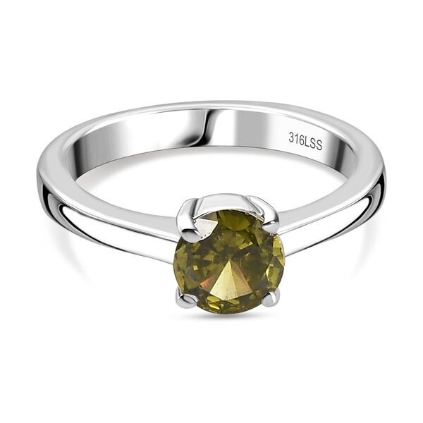 Peridot Zirkonia Schmuckset  Edelstahl image number 4